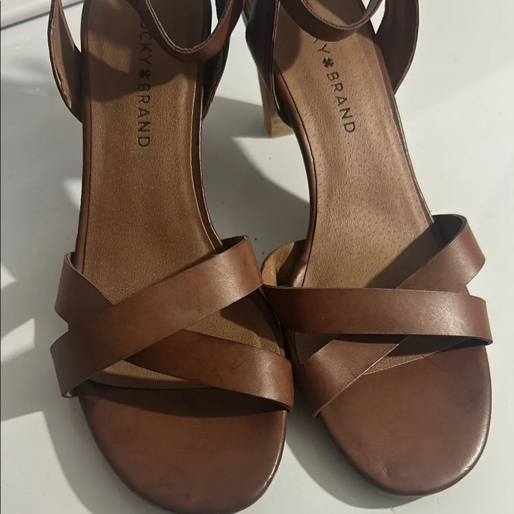 Lucky Brand Brown Sandals with Ankle Strap